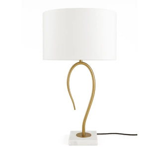 Art Gallery Front Desk Lamp In White And Gold