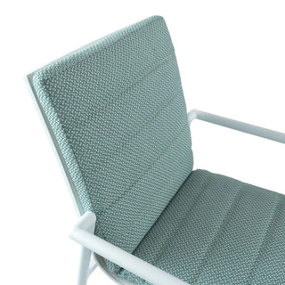 Astra White Outdoor Dining Chair Close-up