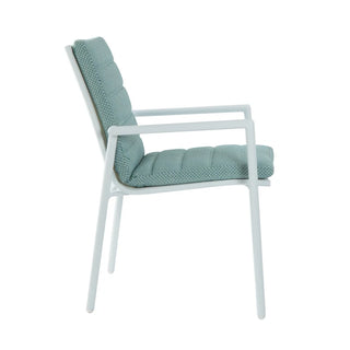 Astra White Outdoor Dining Chair Side-Profile