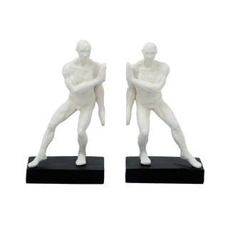 Athletic Figure Bookend Set