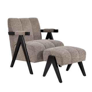 Atlas Fabric Accent Chair and Stool