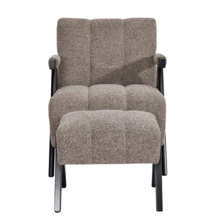 Atlas Fabric Accent Chair and Stool