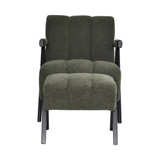 Atlas Fabric Accent Chair and Stool