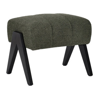 Atlas Fabric Accent Stool In Green 