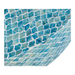 Azure Oasis Round Coffee Table with Golden Touch Close Up Look