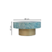 Azure Oasis Round Coffee Table with Golden Touch Dimensions