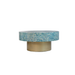 Azure Oasis Round Coffee Table with Golden Touch Outer Look