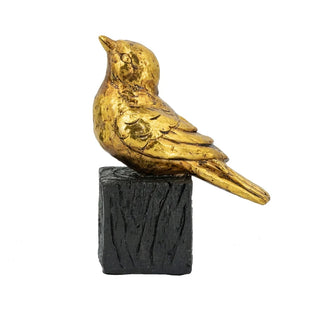 18.5cm Gilded Bird on Stand Figurine 