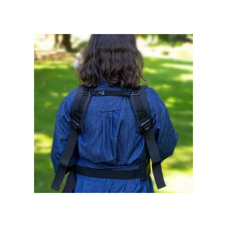 Back Profile Of Mother Wearing Mother's Choice Cosy Baby Carrier 