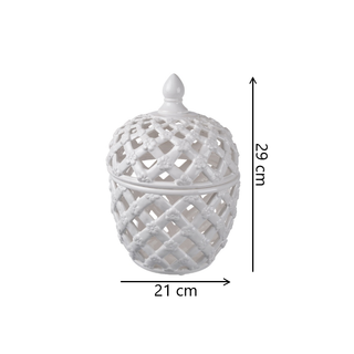 Ballas Bird Lidded Jar Dimensions