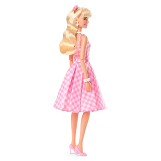  Barbie The Movie Pink Gingham Dress Doll Back Profile