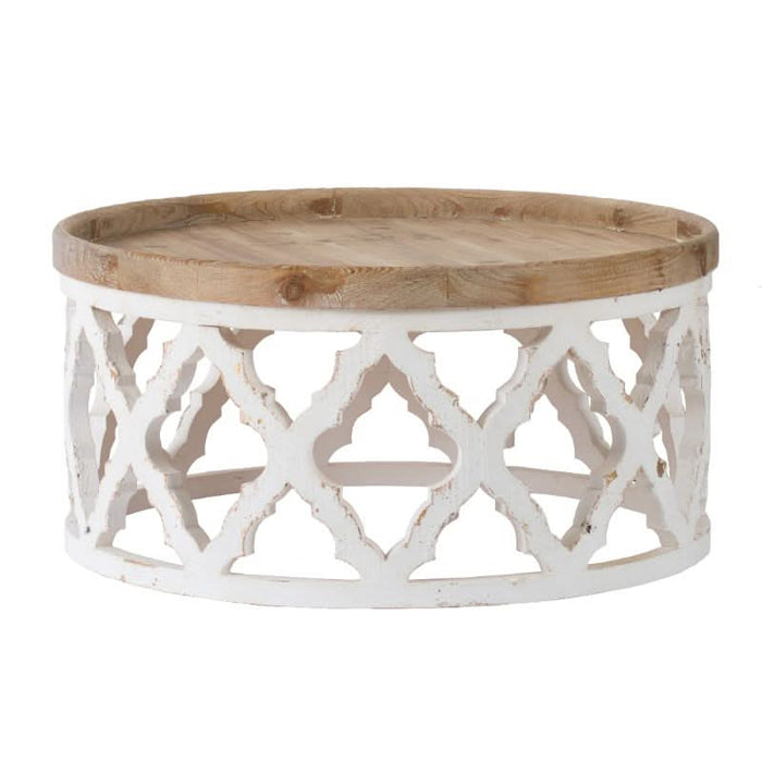 Rustic Moroccan Inspired Wooden Coffee Table