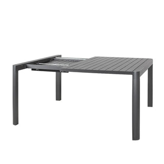 Baska Charcoal Extension Outdoor Dining Table Extended