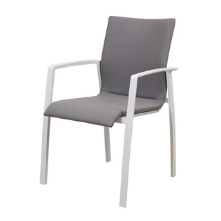  Baska White Aluminium Outdoor Dining Chair