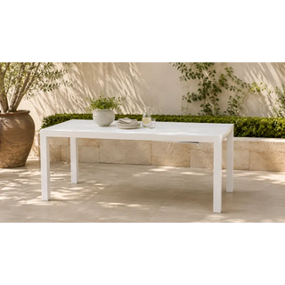 Baska White Extension Outdoor Dining Table Preview