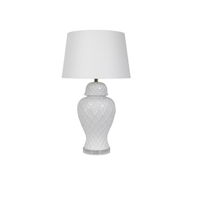 Bay Water Modern White Vase Table Lamp