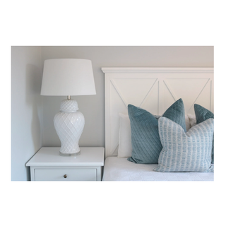 Bay Water Modern White Vase Table Lamp Dimensions bedside 