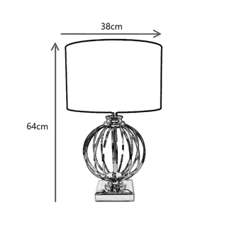 Beauty Mount Globe Lamp Table Lamp Dimensions