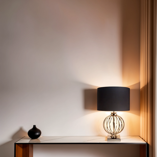 Beauty Mount Globe Lamp Table Lamp Dimensions turned on