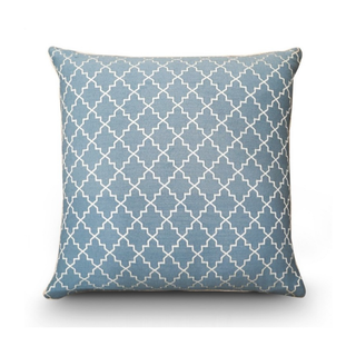 Bedroom Sofa Modern Pattern Cushion blue with light grey 55 x 55 cm