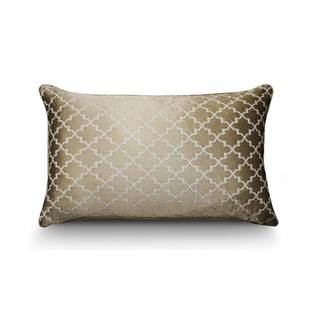 Bedroom Sofa Modern Pattern Cushion gold and white 40 x 60 cm