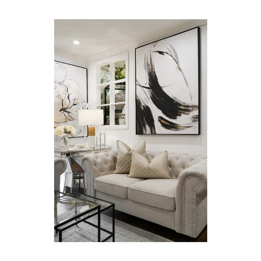 Bedroom Sofa Modern Pattern Cushion gold and white Collection