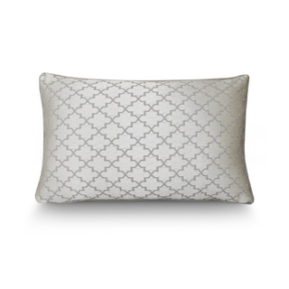 Bedroom Sofa Modern Pattern Cushion grey and white 40 x 60 cm
