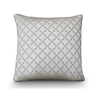 Bedroom Sofa Modern Pattern Cushion grey and white 55 x 55 cm