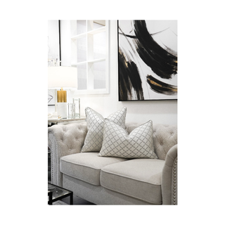 Bedroom Sofa Modern Pattern Cushion grey and white Collection
