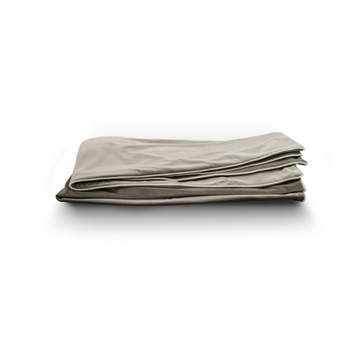 Beige Double Sided with White Pipping Throw