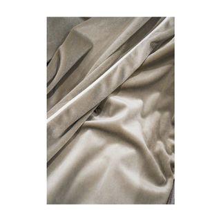 Beige Double Sided with White Pipping Throw Blanket Close-up