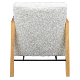 Beige Mason Arm Chair In Barley Fabric Back Profile