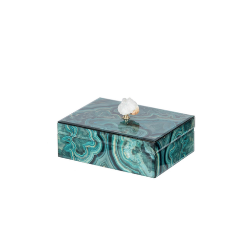 Detailed view of the Bethany Marble Jewellery Box