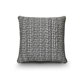 Black And White Woven Rectangle Cushion 50 x 50 cm