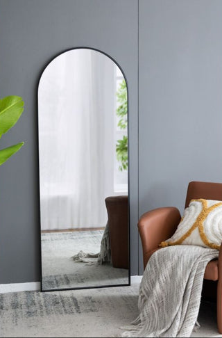 Black Arch Body Mirror On Display