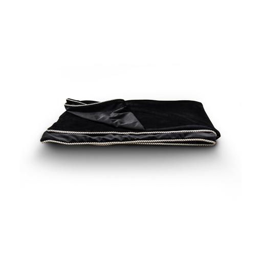 Black Double Sided with White Pipping Throw