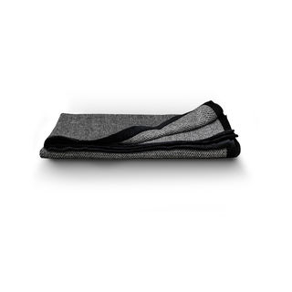 Black Edges White and Black Throw Blanket