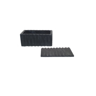 Black Marble Jewellery Box Open Lid