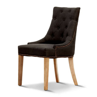 Black Opulence Monte Linen Chair