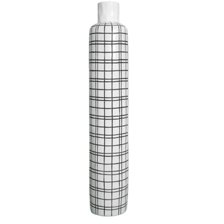 Black & White Check Pattern Vase 69cm