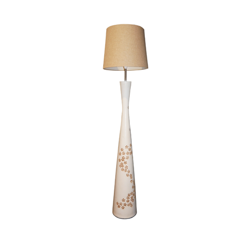 Blossom of Elegance Polyresin Wood Floor Lamp