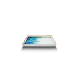 Blue & White Rectangular Decorative Tray