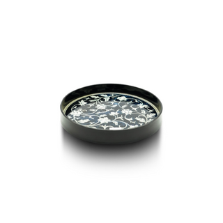 Blue & White Round Tray with floral design