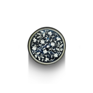 Blue & White Round Tray Top View