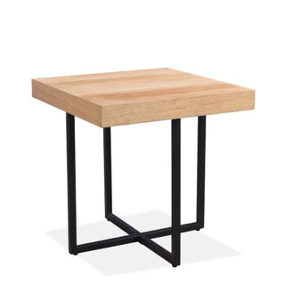 Boston Harmony Lamp Table Natural Finish Side Look