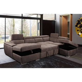 Brighton Haven Modular Lounge with Chaise and Ottoman Open Compartment
