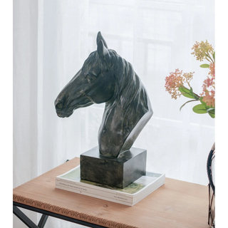 Bronze Horse Head Sculpture