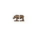 Bronze Rhino Bookend Set