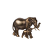 Bronzed Africa Mother And Baby Elephant Statue Ornament