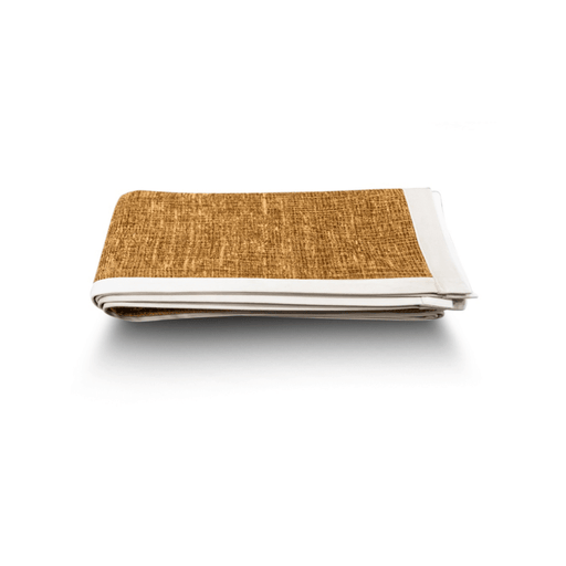 Brown Throw with White Border